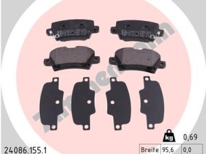 Placute frana HONDA CIVIC VIII limuzina (FD, FA) 1.3 IMA (FA3, FD3) benzina/elector 95 cai ZIMMERMANN 24086.155.1