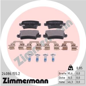 Placute frana HONDA CIVIC VIII Hatchback (FN, FK) 1.4 (FK1) benzina 83 cai ZIMMERMANN 24086.155.2