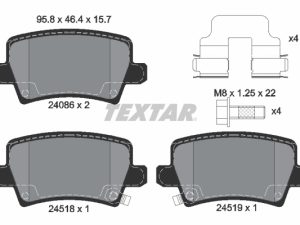 Placute frana HONDA CIVIC VIII Hatchback (FN, FK) 1.4 (FK1) benzina 83 cai TEXTAR 2408601
