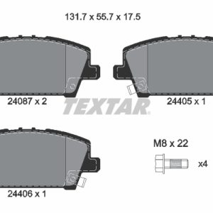 Placute frana HONDA CIVIC VIII Hatchback (FN, FK) 1.4 (FK1) benzina 83 cai TEXTAR 2408701