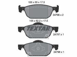 Placute frana HONDA CIVIC IX (FK) 1.6 i-DTEC (FK3) diesel 120 cai TEXTAR 2479601