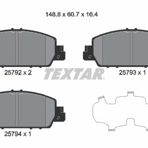 Placute frana HONDA HR-V (RU) 1.5 (RU1) benzina 130 cai TEXTAR 2579201