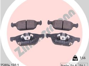 Placute frana HONDA CIVIC X hatchback (FC_, FK_) 1.0 VTEC (FK6) benzina 129 cai ZIMMERMANN 25804.170.1