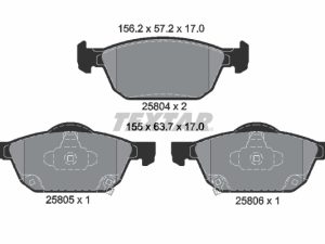 Placute frana HONDA CIVIC X hatchback (FC_, FK_) 1.0 VTEC (FK6) benzina 129 cai TEXTAR 2580401