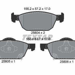 Placute frana HONDA CIVIC X hatchback (FC_, FK_) 1.0 VTEC (FK6) benzina 129 cai TEXTAR 2580401