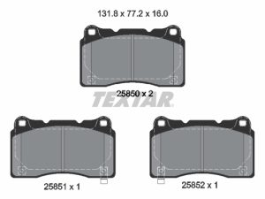 Placute frana HONDA CIVIC X hatchback (FC_, FK_) 2.0 Type-R (FK8) benzina 320 cai TEXTAR 2585001