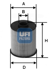 Filtru combustibil HONDA CIVIC IX (FK) 2.2 i-DTEC (FK3) diesel 150 cai UFI 26.077.00