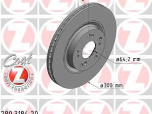 Disc frana HONDA CIVIC VIII Hatchback (FN, FK) Type R (FN2) benzina 201 cai ZIMMERMANN 280.3184.20