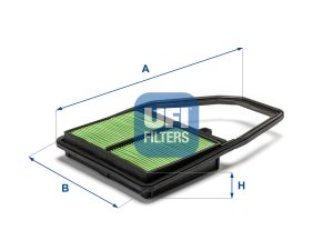 Filtru aer HONDA CIVIC VII limuzina (ES, ET) 1.4 (ES4) benzina 90 cai UFI 30.228.00