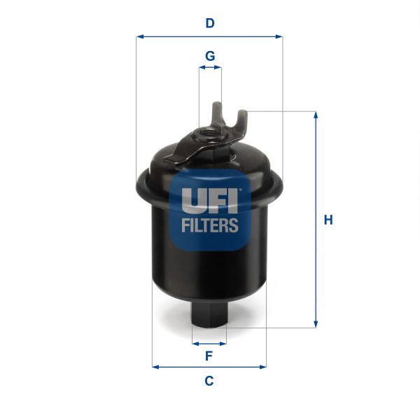 Filtru combustibil HONDA CIVIC VI limuzina (EJ, EK, SO) 1.4 i (EJ9) benzina 90 cai UFI 31.621.00