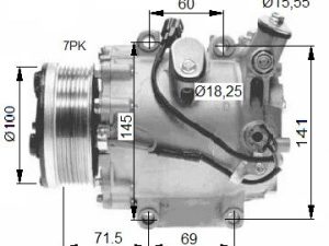 Compresor climatizare HONDA CIVIC VIII Hatchback (FN, FK) 2.2 CTDi (FK3) diesel 140 cai NRF 32491