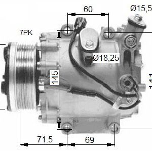 Compresor climatizare HONDA CIVIC VIII Hatchback (FN, FK) 2.2 CTDi (FK3) diesel 140 cai NRF 32491