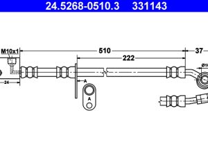 Furtun frana HONDA CIVIC VIII Hatchback (FN, FK) 1.4 (FK1) benzina 83 cai ATE 24.5268-0510.3