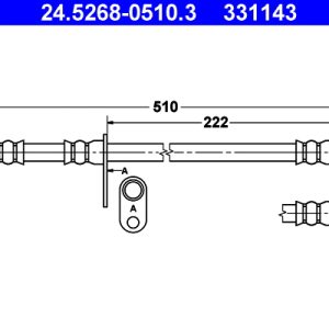 Furtun frana HONDA CIVIC VIII Hatchback (FN, FK) 1.4 (FK1) benzina 83 cai ATE 24.5268-0510.3