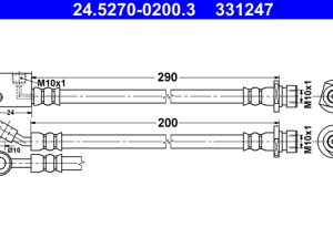 Furtun frana HONDA CIVIC VIII Hatchback (FN, FK) 1.4 (FK1) benzina 83 cai ATE 24.5270-0200.3