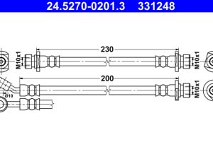 Furtun frana HONDA CIVIC VIII Hatchback (FN, FK) 1.4 (FK1) benzina 83 cai ATE 24.5270-0201.3