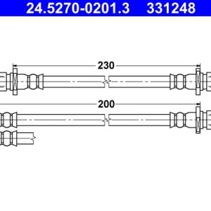 Furtun frana HONDA CIVIC VIII Hatchback (FN, FK) 1.4 (FK1) benzina 83 cai ATE 24.5270-0201.3