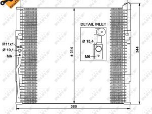 Condensator climatizare HONDA CIVIC V limuzina (EG, EH) 1.5 (EG8) benzina 91 cai NRF 35146