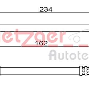 Furtun frana HONDA CIVIC IX Tourer (FK) 1.6 i-DTEC (FK3) diesel 120 cai METZGER 4111861