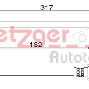Furtun frana HONDA CIVIC IX Tourer (FK) 1.6 i-DTEC (FK3) diesel 120 cai METZGER 4111862