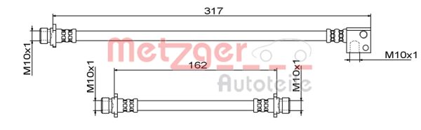 Furtun frana HONDA CIVIC IX (FK) 1.4 i-VTEC (FK1) benzina 99 cai METZGER 4111862