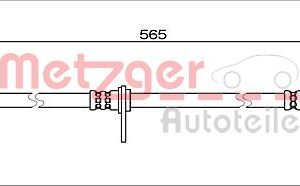 Furtun frana HONDA CIVIC IX Tourer (FK) 1.6 i-DTEC (FK3) diesel 120 cai METZGER 4119373