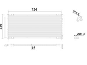 Condensator climatizare HONDA CR-Z (ZF) 1.5 IMA (ZF1) benzina/elector 124 cai MAHLE ORIGINAL AC 904 000S