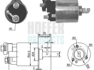 Solenoid electromotor HONDA CIVIC VI limuzina (EJ, EK, SO) 1.5 i (EK3) benzina 114 cai HOFFER 46052