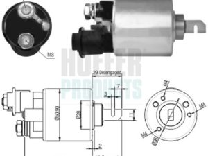 Solenoid electromotor HONDA HR-V (GH_) 1.6 16V (GH1, GH3) benzina 105 cai HOFFER 46140