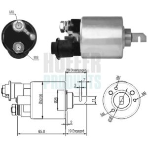 Solenoid electromotor HONDA HR-V (GH_) 1.6 16V (GH1, GH3) benzina 105 cai HOFFER 46140