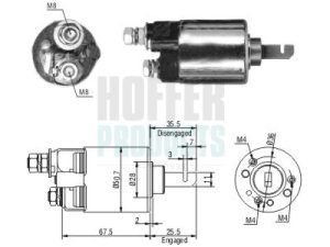 Solenoid electromotor HONDA CIVIC IV Shuttle (EE, EF) 1.4 i 16V (EE1) benzina 90 cai HOFFER 46316