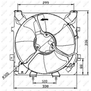 Ventilator radiator HONDA CIVIC V cupe (EJ) 1.5 i LSi (EJ2) benzina 101 cai NRF 47041