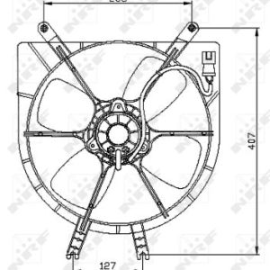 Ventilator radiator HONDA CIVIC VI limuzina (EJ, EK, SO) 1.4 i (EJ9) benzina 90 cai NRF 47042