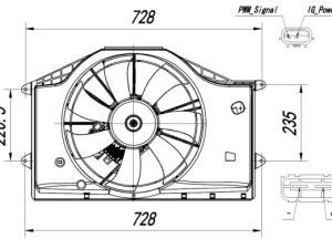 Ventilator radiator HONDA CIVIC X hatchback (FC_, FK_) 1.0 VTEC (FK6) benzina 129 cai NRF 47939