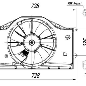 Ventilator radiator HONDA CIVIC X hatchback (FC_, FK_) 1.0 VTEC (FK6) benzina 129 cai NRF 47939