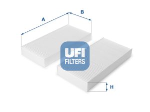 Filtru polen HONDA CIVIC VII limuzina (ES, ET) 1.3 IMA (ED9, ES9) benzina/elector 83 cai UFI 53.108.00