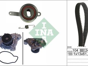 Set pompa apa + curea dintata HONDA CIVIC VI cupe (EJ, EM1) 1.6 (EJ6) benzina 107 cai INA 530 0314 30