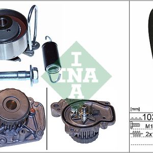 Set pompa apa + curea dintata HONDA CIVIC VII Hatchback (EU, EP, EV) 1.4 i (EP1, EU7) benzina 75 cai INA 530 0505 31