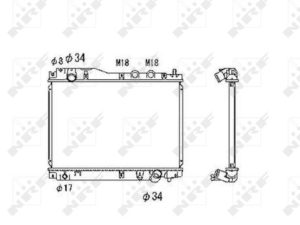 Radiator racire motor HONDA CIVIC VII Hatchback (EU, EP, EV) 1.7 CTDi (EP4, EU9) diesel 100 cai NRF 53461