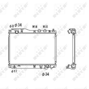 Radiator racire motor HONDA CIVIC VII Hatchback (EU, EP, EV) 1.7 CTDi (EP4, EU9) diesel 100 cai NRF 53461