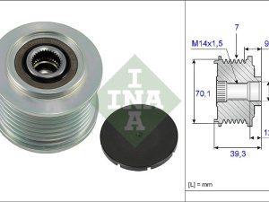 Fulie alternator HONDA CIVIC VIII Hatchback (FN, FK) 2.2 CTDi (FK3) diesel 140 cai INA 535 0214 10