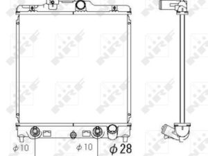 Radiator racire motor HONDA CIVIC VI Hatchback (EJ, EK) 1.5 i (EK3) benzina 114 cai NRF 536355