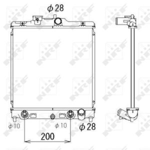 Radiator racire motor HONDA CIVIC VI Hatchback (EJ, EK) 1.5 i (EK3) benzina 114 cai NRF 536355
