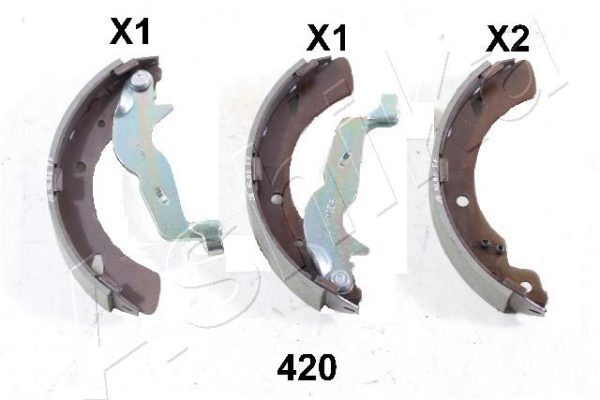 Set saboti frana HONDA CIVIC VII Hatchback (EU, EP, EV) 1.4 i (EP1, EU7) benzina 75 cai ASHIKA 55-04-420