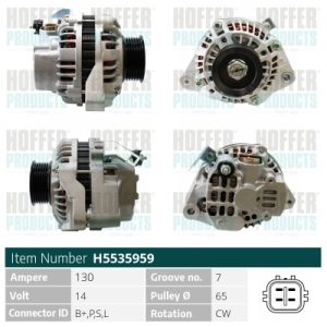Alternator HONDA CIVIC VII Hatchback (EU, EP, EV) 1.4 iS (EP1, EU5, EU7) benzina 90 cai HOFFER H5535959