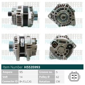 Alternator HONDA CIVIC VIII Hatchback (FN, FK) 1.4 (FK1) benzina 83 cai HOFFER H5535993