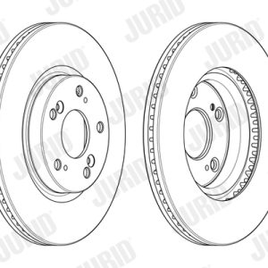 Disc frana HONDA CIVIC X hatchback (FC_, FK_) 1.5 VTEC (FK7) benzina 182 cai JURID 563127JC