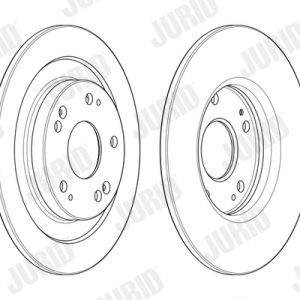 Disc frana HONDA CIVIC IX (FK) 1.4 i-VTEC (FK1) benzina 99 cai JURID 563128JC