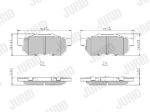 Placute frana HONDA CIVIC VI Aerodeck (MB, MC) 1.5 16V (MB9) benzina 114 cai JURID 572134J