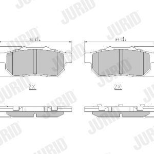 Placute frana HONDA CIVIC VI Hatchback (EJ, EK) 1.5 i (EK3) benzina 114 cai JURID 572134J